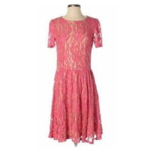 Bobeau | Pink Crochet Dress | Small